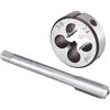Burkit 3/8 -24 UNF Tap and Die Set mano destra, 3/8 x 24 UNF filettatura macchina rubinetto e dado rotondo