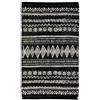Pierre Tappeti Tappeto ETHNIC NERO stile berbero kilim effetto stone washed 100% cotone annodati a mano, passatoia stuoia cucina multiuso lavabile cm.55x230