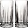 Pasabahce 520015 - Bicchiere da long drink in stile retrò e cristallo, per cocktail, succhi di frutta, acqua, drink, highball pesante, altezza ~ 15 cm, V ~ 445 ml, 2 pezzi