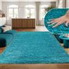 SIMPEX Tappeto Shaggy a Pelo Lungo 140x200 cm Turchese, morbido e soffice, moderno tinta unita, versatile per zona giorno