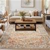 Topfinel Tappeto Vintage 140x200 cm Arancione, Tappeto Boho Orientale a Pelo Corto, Lavabile in Lavatrice, Antiscivolo e Morbido, Grande Tappeto per Soggiorno, Camera da Letto, Sala da Pranzo, Ufficio