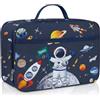 Clastyle Borsa Termica Porta Pranzo Bambini Scuola Spazio Borsa Frigo Piccola Ragazzo Ragazza Stella Portatile, Astronauta
