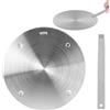 GOMETY Piastra adattatore universale per induzione, diametro 24 cm, adattatore a induzione con manico rimovibile, in acciaio inox, per pentola per moka