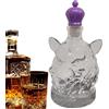 Generico Decanter Per Whisky | Vino In Con Testa Di Animale | Decorazione Casa Per Uomo Marito Mensola Soggiorno Mobile Bevande | Brandy Tequila Bourbon Bar Compleanno Festa Del Papà
