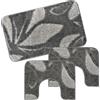 Prati di Casa Tappeto da Bagno Parure Camelia 3pz MADE IN ITALY (NATURE-GRIGIO)