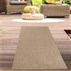 CARPETIA Tappeto per interni ed esterni, per balcone, terrazza, soggiorno, effetto iuta e struttura fine, robusto, facile da pulire, beige, 80 x 150 cm