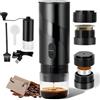 Eirolace Mini macchina da caffè 2 in 1 da viaggio, con batteria portatile, compatibile con capsule da 3,5 x 2,8 cm e caffè macinato, riscaldamento rapido per campeggio e camper gadget