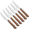 Arcos Coltelli Carne | 6 pezzi | Coltelli da bistecca Set Coltello da Tavolo Sega | Manico in legno | Lama 110 mm | Coltelli Carne Tavolo | Lavabile in lavastoviglie | Confezione in cartone |