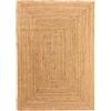 Gifiie Tappeto di Iuta Naturale Indiano - 100% Iuta Moderno per Soggiorno e Camera da Letto - Soggiorno, Camera da Letto, Corridoio e Cucina. (Naturale, Rettangolare - (120X180) CM)