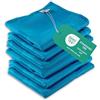 ELEXACLEAN Canovacci da cucina microfibra (set da 6, 68x42 cm, blu) assorbenti, lavabili a 60 °C, strofinacci asciuga-stoviglie moderni per la cucina