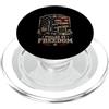 Truck Driver Dad Trucker Design Co Camionista Papà Patriottica Bandiera Americana Trucker Fathers Day PopSockets PopGrip per MagSafe
