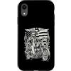 Lincoln Motorcycle Patriotic Merch Store Custodia per iPhone XR Abraham Abe Lincoln Bandiera USA Biker Americano 4 luglio
