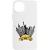 NYC New York Costume Yellow Cab Taxi App Custodia per iPhone 14 Plus New York City taxi giallo skyline NYC per donne uomini bambini