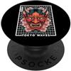 Hannya Oni By Tokyo-Waves Maschera giapponese del diavolo Hannya giapponese Oni Grid Yokai Oni PopSockets PopGrip Adesivo