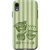 Animal Print Cute And Fun Custodia per iPhone XR Summer Noodles Verde Carino Preferito Divertimento Cibo Ramen