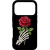 Skeleton Hand Holding Red Rose Flower Gr Custodia per iPhone 17 Pro Mano di scheletro teschio rosso rosa gotico romanticismo horror punk