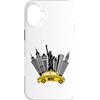 NYC New York Costume Yellow Cab Taxi App Custodia per iPhone 16 Plus New York City taxi giallo skyline NYC per donne uomini bambini