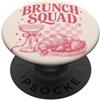 Brunch Squad - Minimalistic Brunching De Brunch Squad Colazione Amanti Croissant Mimosa Rosa PopSockets PopGrip Adesivo