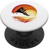 Maglietta Bigfoot Che Soffia Fiore Flore Maglietta Bigfoot Vintage Sasquatch Yeti Retro Natura Boho PopSockets PopGrip Adesivo