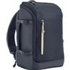 HP Travel, Zaino per Notebook da 15.6", Creato con Materiale Riciclato, Scomparto per Computer e Tablet, Tasche Interne Imbottite, Impermeabile, 25 Litri Espandibili fino a 30, Blu Scuro