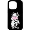 soccer animal ball fan football sport ho Custodia per iPhone 15 Pro Mucca con calcio