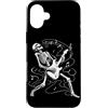 Skeleton Playing Guitar Rock N Roll Musi Custodia per iPhone 16 Plus Concerto per gli amanti della musica rock horror punk con chitarra Dark Skeleton