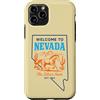 Design Avventura Western Custodia per iPhone 11 Pro Benvenuti in Nevada: Orgoglio Retro dello Stato d'Argento
