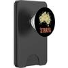 Australian Flag Map Retro Koala Kangaroo Retro Australia Giorno Australia Mappa Outback australiano PopSockets PopWallet per MagSafe