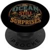 Vintage Ocean Mystery Nautical Deep Sea L'oceano è ancora pieno di sorprese Deep Sea Retro PopSockets PopGrip Adesivo