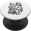 Floral Mahjong Co Mahjong Piastrelle Floreale Asiatico Ispirato Arte Peonia PopSockets PopGrip Adesivo