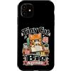 Jimbeels Custodia per iPhone 11 Piccolo gatto grande programma frase ironica retro