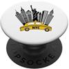 NYC New York Costume Yellow Cab Taxi App New York City taxi giallo skyline NYC per donne uomini bambini PopSockets PopGrip Adesivo