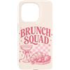 Brunch Squad - Minimalistic Brunching De Custodia per iPhone 15 Pro Brunch Squad Colazione Amanti Croissant Mimosa Rosa