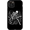 Skeleton Playing Guitar Rock N Roll Musi Custodia per iPhone 11 Pro Concerto per gli amanti della musica rock horror punk con chitarra Dark Skeleton