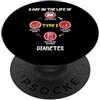 Diabetes Awareness Clothes Diabetic - Dr A Day In The Life of Type 1 Diabetes Awareness Diabetic Gift PopSockets PopGrip Adesivo