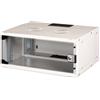 DIGITUS Armadio di rete - Rack 19 pollici 4 U - non montato - montaggio a parete - profondità 400 mm - profondità utile 319,25 mm - Capacità di carico 60 kg - porta in vetro - serie SOHO Pro - grigio