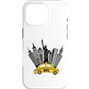 NYC New York Costume Yellow Cab Taxi App Custodia per iPhone 16 Pro New York City taxi giallo skyline NYC per donne uomini bambini