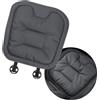 Aartner Cuscino per sedile auto, cuscino a cuneo, per auto, auto, sedili anteriori in piuma d'anatra + nappa e sedili anteriori, antiscivolo, colore nero