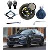 D'ANGELO 1988 Kit Ruotino di Scorta 17 compatibile con Mazda 6 con Cric, Chiave, Guanti e Sacca 125/80R17