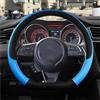 DZSHONGXINSM Copri Volante Per Suzuki Per Swift 2017-2021 D Shape Coprivolante Auto In Microfibra Pelle + Accessori In Fibra Carbonio Custodia Volante Auto(Blu)