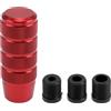 INFINAUTO Pomello del Cambio Auto, 9.5cm Universale per Veicoli con Cambio Automatico e Manuale con 3 Adattatori in Lega di Alluminio Rosso, 1 Set