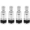 JiaHeHe Valvole metalliche universali 4 pezzi per cerchi in lega, valvola pneumatica argento 11,3 mm, valvole metalliche auto per cerchi in lega, durevole e robusto, auto, camion, moto, trattore
