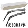 AREARICAMBI COPPIA SPAZZOLE TERGICRISTALLO COMPATIBILE CON PANDA 10-2003 AL 12-2012 MODELLO IN GOMMA GARANTISCONO UNA BUONA PULIZIA DEL PARABREZZA ASSICURANO VISIBILITA CHIARA