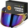 Everalo Visiera Compatibile con Hjc RPHA 1 - RPHA 1 V2 CARBON - HJ35 (Iridium Cromo)
