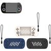 Generic Custodia protettiva in silicone console di gioco per ANBERNIC RG40XX H Protezione antigraffio Semplice tinta unita custodia protettiva a prova di caduta con cordino accessori (blu)