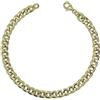 Never Say Never Bracciale da uomo in oro giallo 18 carati a maglia piatta da 6 mm di larghezza e 21,5 cm di lunghezza, 3 g di oro 18 carati, non applicabile