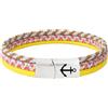 Paris Montana Bracciale originale Tidewisp, unisex, con chiusura magnetica di sicurezza in acciaio inox e incisione ad ancora, design multifilo, paracord, diametro 8 mm, realizzato a mano, 19 cm - 24