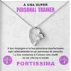 Bramart Collana Donna Personal Trainer idea regalo compleanno - Finitura in Argento, Oro Gioiello Compleanno o Natale Idee Regali Personal Trainer Ciondolo - Cofanetto con DEDICA incluso (Personal Trainer)