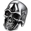 Richsteel Anello Teschio da Uomo Donna Nero/Argento Vintage Anelli Gotici Misura IT 14-32 Gioielli Punk Biker per Ragazzi Confezione Regalo