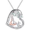Vadmans Alice Nel Paese Delle Meraviglie Collana in Argento Sterling Con Ciondolo A Forma di Cuore Alice Rabbit Gioielli da Donna